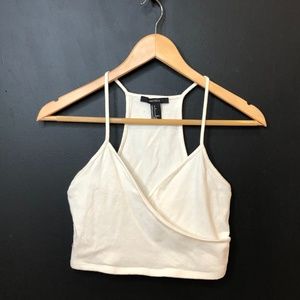 White Crossover crop top